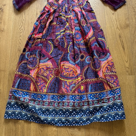 NWT Anthropologie Maren Embroidered Maxi Dress Size 4 Petite Sunset Motif Purple - Picture 8 of 16